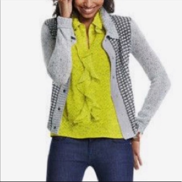 CAbi Sweaters - 💙Cabi square stitch gray sweater Md NWT